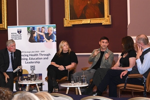 Professor Katriona O’Sullivan, author of Poor, speaking at public meeting